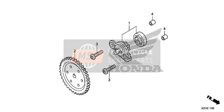 Honda SH125AS 2014 Bomba de aceite para un 2014 Honda SH125AS